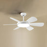 Dining Room Modern Simple Down Rod Ceiling Fan Light Image - 9