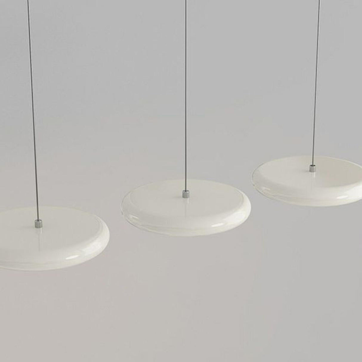 Dining Room Modern White Oval Acrylic Pendant Light Image - 10