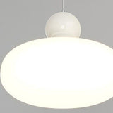 Dining Room Modern White Oval Acrylic Pendant Light Image - 12