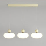 Dining Room Modern White Oval Acrylic Pendant Light Image - 5