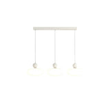 Dining Room Modern White Oval Acrylic Pendant Light Image - 9