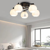 Dining Room Nordic Ball Semi-Flush Mount Light 3-Light Image - 14