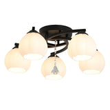 Dining Room Nordic Ball Semi-Flush Mount Light 3-Light Image - 9