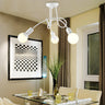 Dining Room Twist Arm Semi-Flush Mount Light 3-Bulb Image - 1