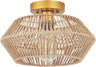 Dining Room Woven Rope Mini Semi-Flush Mount Light Image - 5