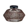 Dining Room Woven Rope Mini Semi-Flush Mount Light Image - 7