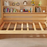 Dollhouse Pine Wood Kids Bed with Pull-Out Storage Image - 10