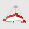 Dolphin Acrylic Kids Room LED Green Medium Chandelier Image - 5