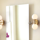 Double Globe Gold Wall Sconce Vanity Light Image - 2