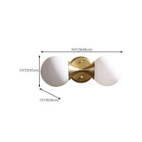 Double Globe Gold Wall Sconce Vanity Light #size