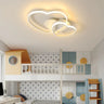 Double Loving Heart Silica Gel Flush Mount Ceiling Lamp Image - 3