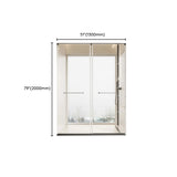 Double Sliding Frameless Glass Shower Door with Bar Image - 11