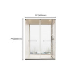 Double Sliding Frameless Glass Shower Door with Bar Image - 12