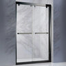 Double Sliding Glass Shower Door with Hinges and Handle Image - 4