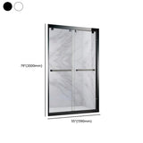 Double Sliding Glass Shower Door with Hinges and Handle Image - 10