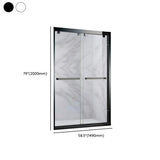 Double Sliding Glass Shower Door with Hinges and Handle Image - 11