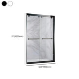 Double Sliding Glass Shower Door with Hinges and Handle Image - 12