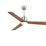 Down Rod 3 Wood Blades Windmill Ceiling Fan with Light Image - 2