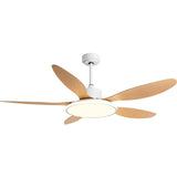 Down Rod 5 Blade Modern Wood Ceiling Fan with LED Light Image - 10