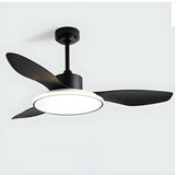 Down Rod 5 Blade Modern Wood Ceiling Fan with LED Light Image - 14