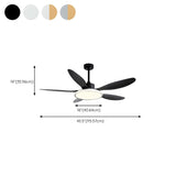 Down Rod 5 Blade Modern Wood Ceiling Fan with LED Light Image - 19