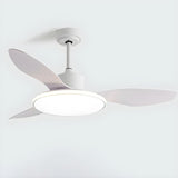 Down Rod 5 Blade Modern Wood Ceiling Fan with LED Light Image - 2