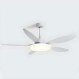 Down Rod 5 Blade Modern Wood Ceiling Fan with LED Light Image - 3