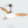 Down Rod 5 Blade Modern Wood Ceiling Fan with LED Light Image - 5