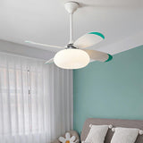 Down Rod Simple Cloud Modern Ceiling Fan with Light Image - 1