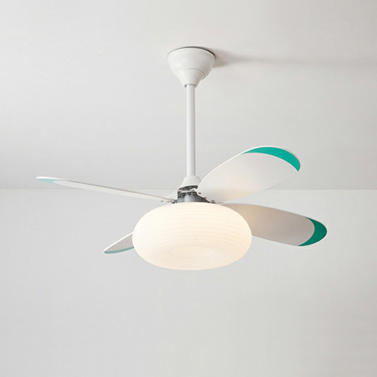 Down Rod Simple Cloud Modern Ceiling Fan with Light Image - 11