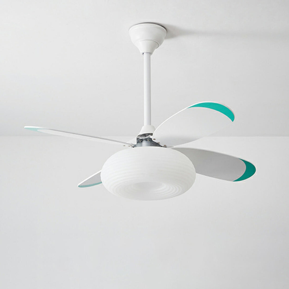 Down Rod Simple Cloud Modern Ceiling Fan with Light Image - 13