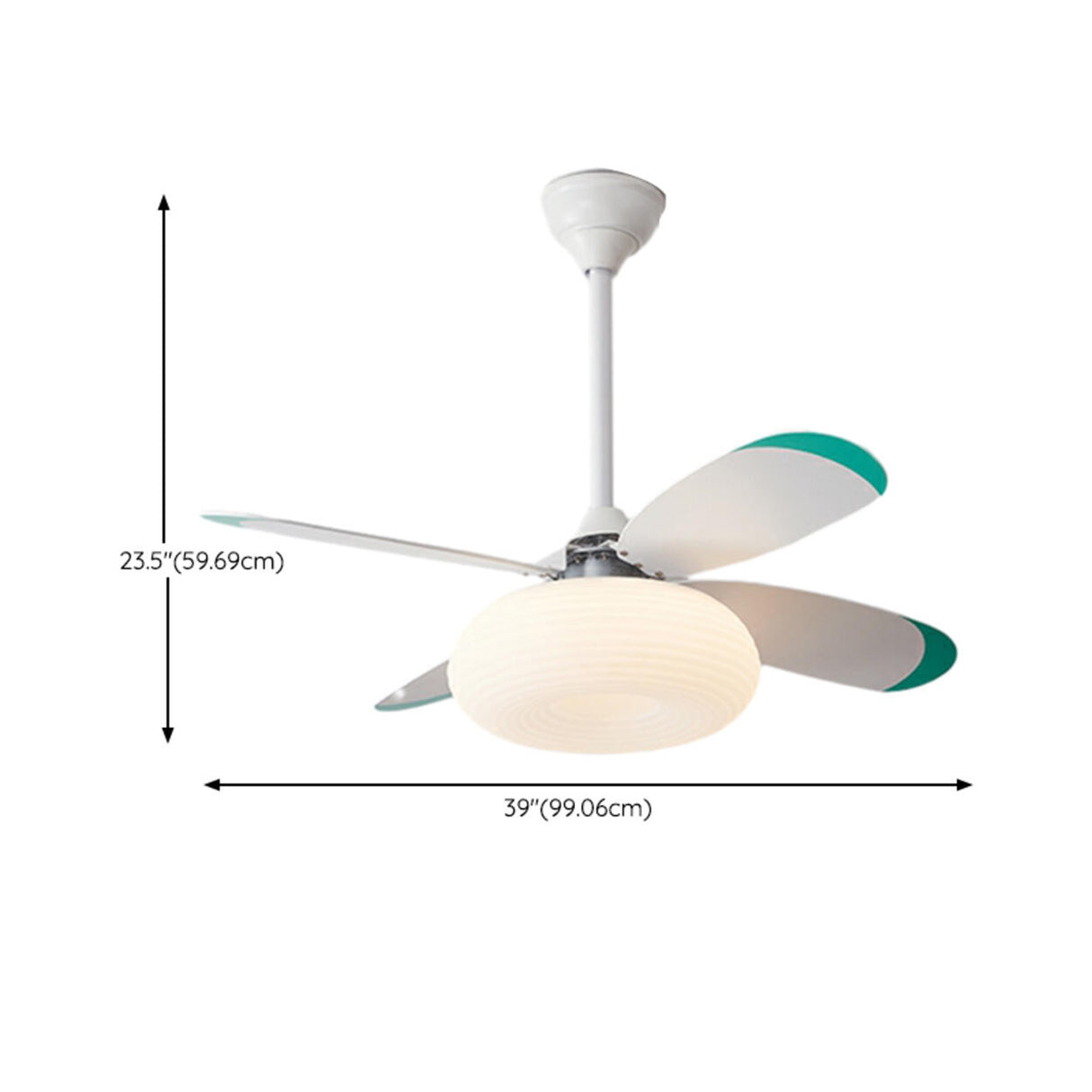 Down Rod Simple Cloud Modern Ceiling Fan with Light Image - 19