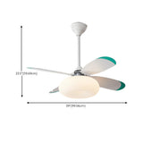 Down Rod Simple Cloud Modern Ceiling Fan with Light Image - 19