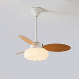 Down Rod Simple Cloud Modern Ceiling Fan with Light Image - 7