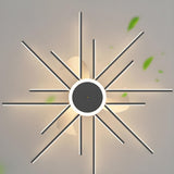 Down Rod Starburst Modern LED Ceiling Fan with Light Image - 11