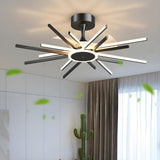 Down Rod Starburst Modern LED Ceiling Fan with Light Image - 14