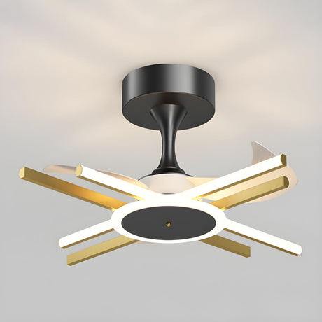 Down Rod Starburst Modern LED Ceiling Fan with Light Image - 2