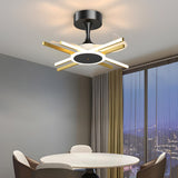 Down Rod Starburst Modern LED Ceiling Fan with Light Image - 5