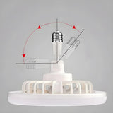 Down Rod White Round Bladeless Ceiling Fan with Light Image - 10