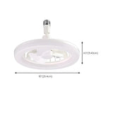 Down Rod White Round Bladeless Ceiling Fan with Light Image - 13