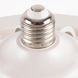 Down Rod White Round Bladeless Ceiling Fan with Light Image - 8