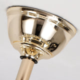 Downrod Gold Plastic Clear 3 Blades Ceiling Fan Light Image - 10