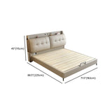 Drawers Beige Fabric Queen Storage Bed with Mattress Image - 12