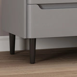 Drawers Rectangular Sintered Stone Wood Beige Nightstand Image - 13