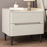 Drawers Rectangular Sintered Stone Wood Beige Nightstand Image - 3