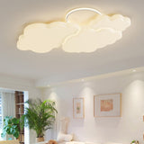 Dreamy Dimmable White Cloud-Shaped LED Flush Mount Lamp Image - 3