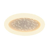 Dreamy Pink Round Starry LED Flush Mount Ceiling Light Image - 5