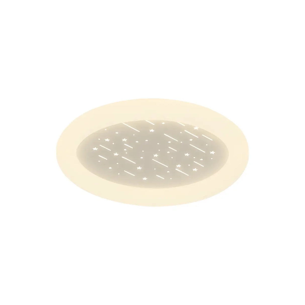 Dreamy Pink Round Starry LED Flush Mount Ceiling Light Image - 9