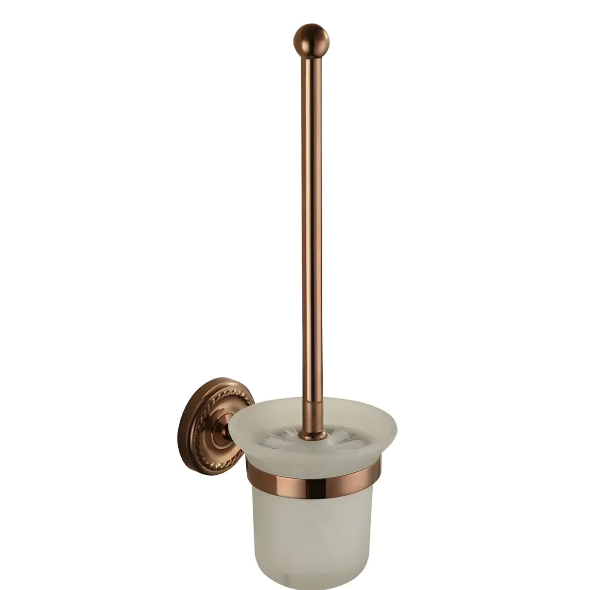 Drill and Screw Mount Round Copper Bathroom Hardware Set Image - 8