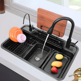 Drop-In Sound Dampening Kitchen Sink with Sponge Holder Image - 14